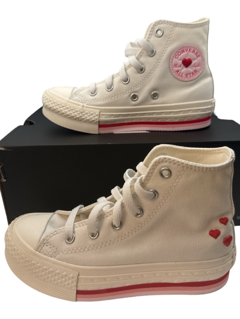 Converse Kid Girls Chuck Taylor All Star Lift Valentines Day HighTop Sneakers 13